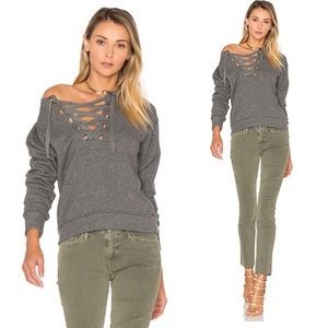 MOTHER The Tie Up Easy Sweatshirt